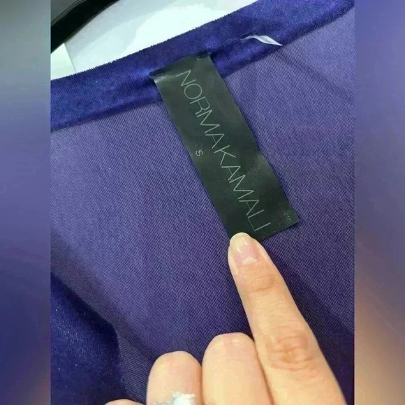 NORMA KAMALI Rectangle Jog Velvet Jumpsuit In purple. - Picture 6 of 6